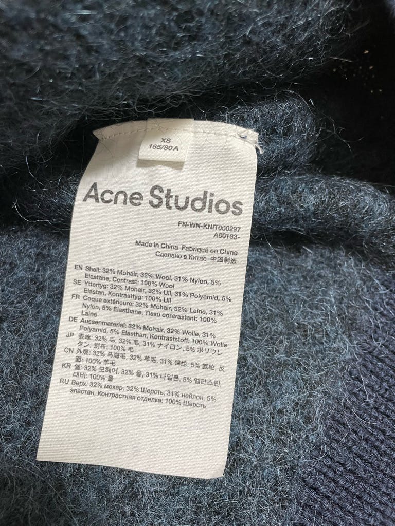 acne studios モヘアカーディガン 廃盤色ネイビー - ARCHIVESTOCK