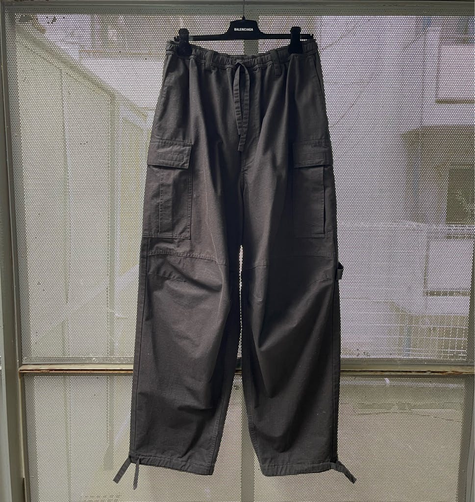 balenciaga 23ss ドローストリングコットンカーゴロングパンツ