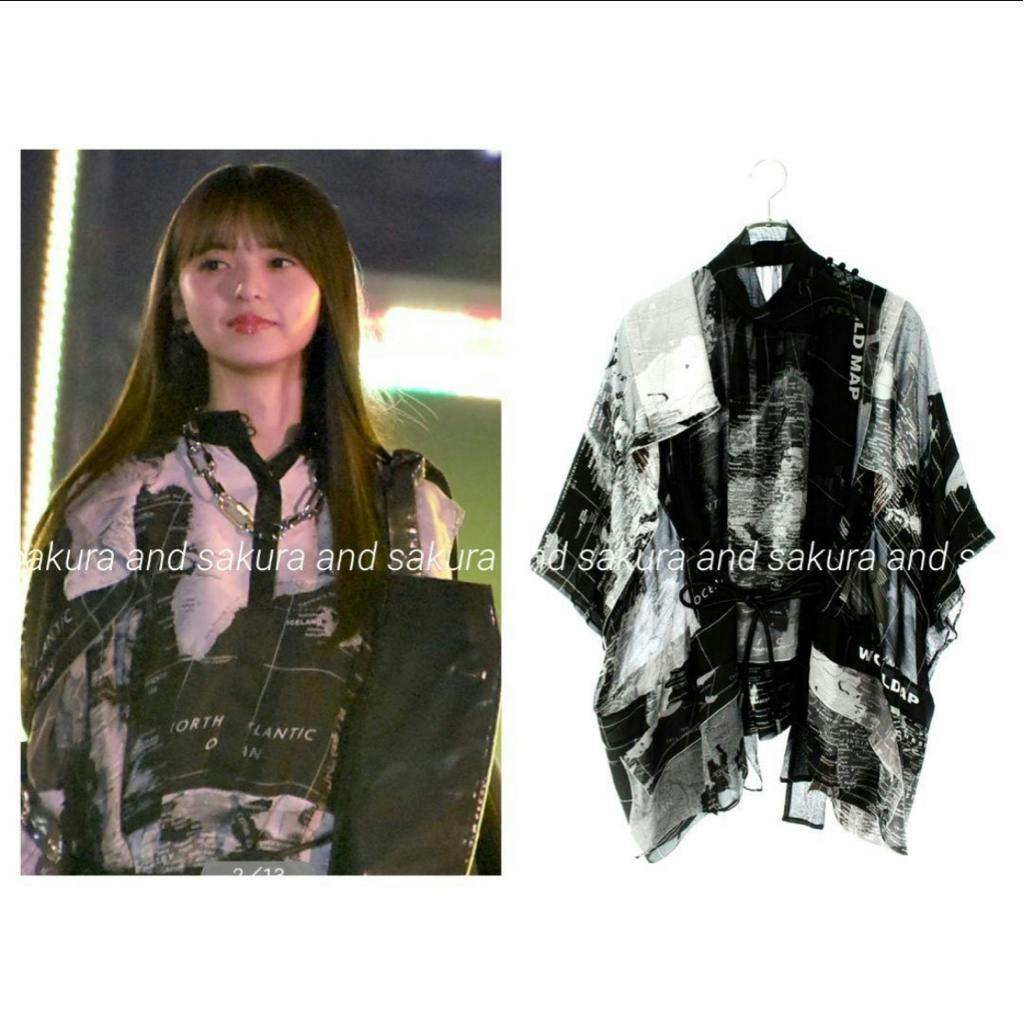 SACAI サカイ20ss ワールドマップWorld map ブラウス シャツ