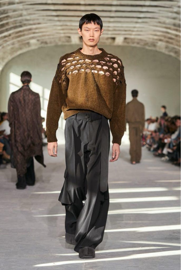 Dries Van Noten 24ss belted cargo pants