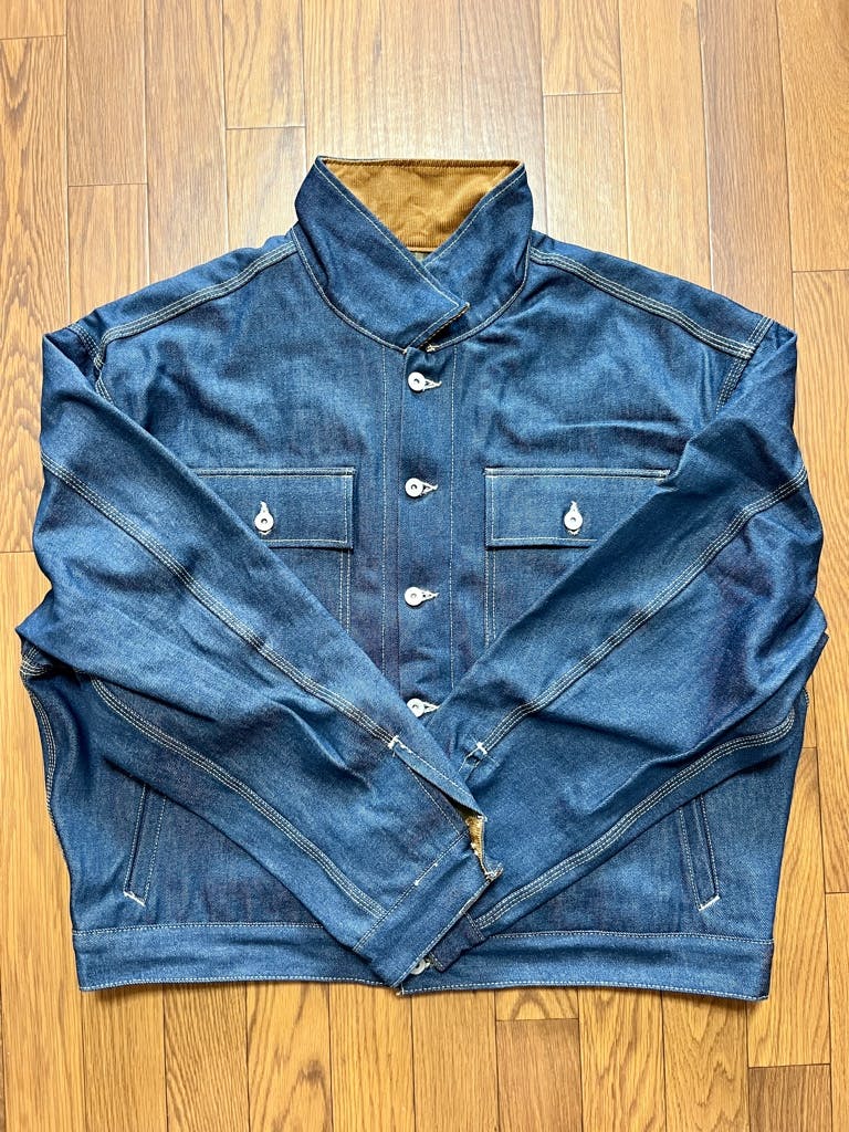 ジャケット・アウター YEEZY season6 denim flannel jacket L Yeezy Season 6 Washed Black Denim Flannel Jacket Sample