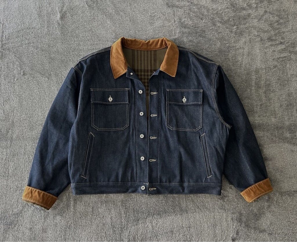 ジャケット・アウター YEEZY season6 denim flannel jacket L Yeezy Season 6 Washed Black Denim Flannel Jacket Sample