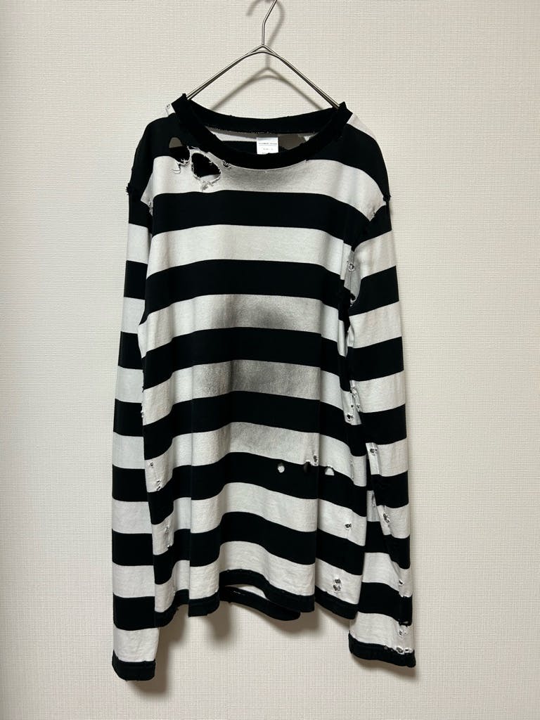 ナンバーナイン モダンエイジ期 ダメージ ボーダー カットソー 02SS 02ss NUMBER (N)INE モダンエイジ期 ダメージボーダー - メルカリ