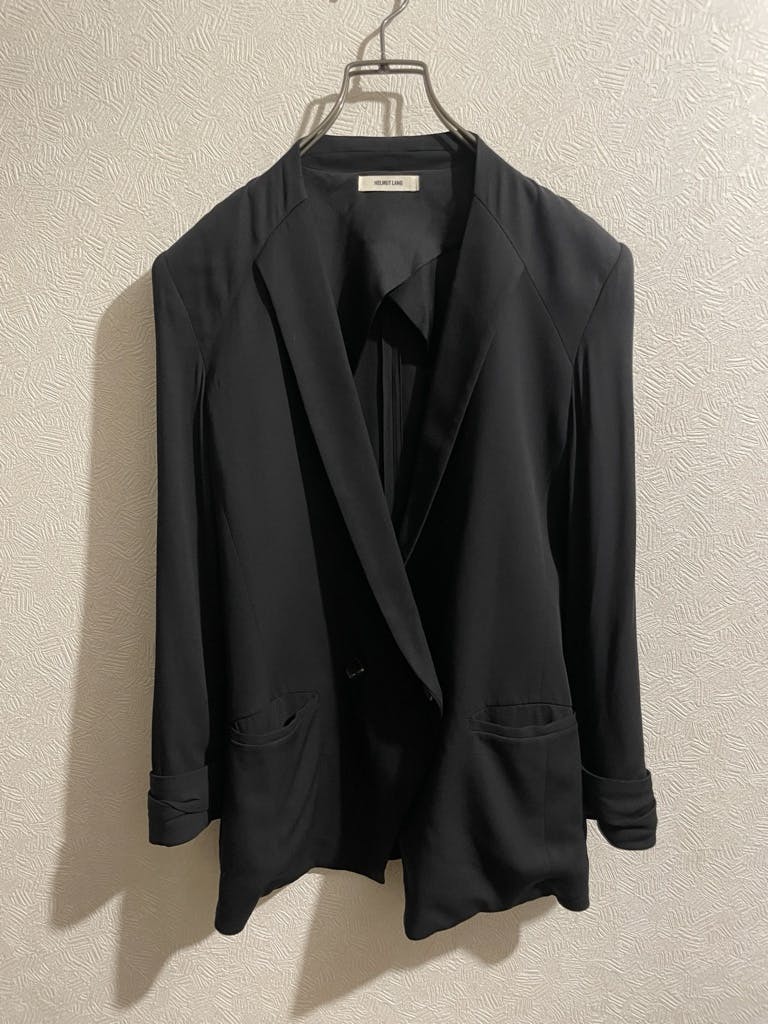 HELMUT LANG ロールアップ ノーカラー ジャケット / ヘルムート
