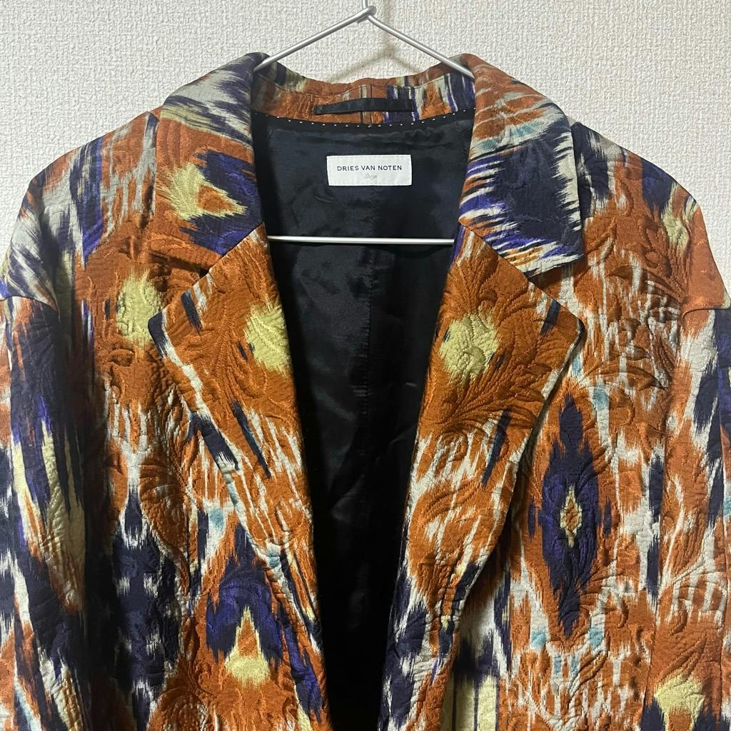 Dries Van Noten 17AW 膨れ編み ジャガード ロングコート M - ARCHIVESTOCK
