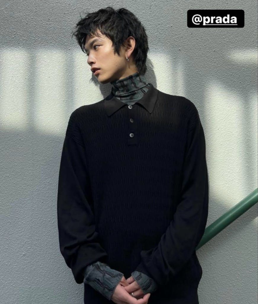 21AW【新品未使用】PRADA ウールジャガード タートルネック XL ニット 21AW PRADA ウールジャガード タートルネック XL ニット