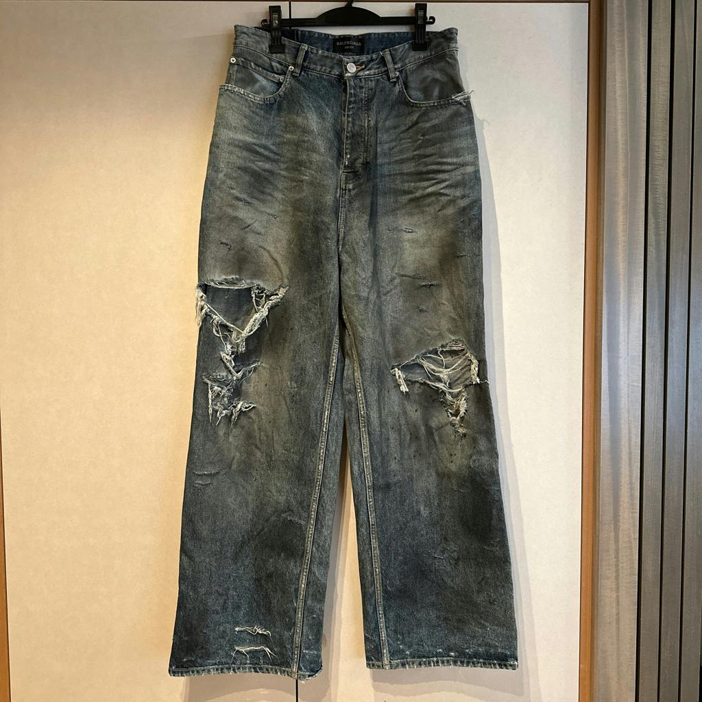 balenciaga baggy denim バレンシアガ ダメージバギーデニム