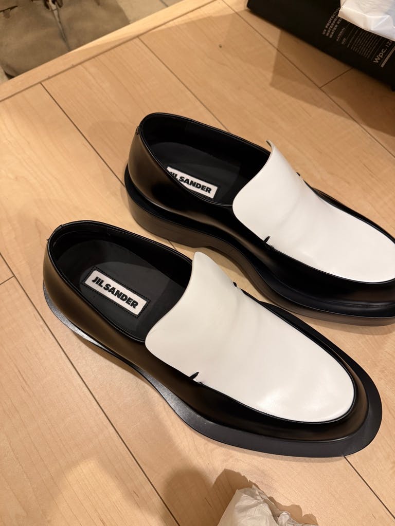 JIL SANDER 24ss レザーローファー 24SS new/Jil Sander 装飾レザーローファー Loafer Black (Jil