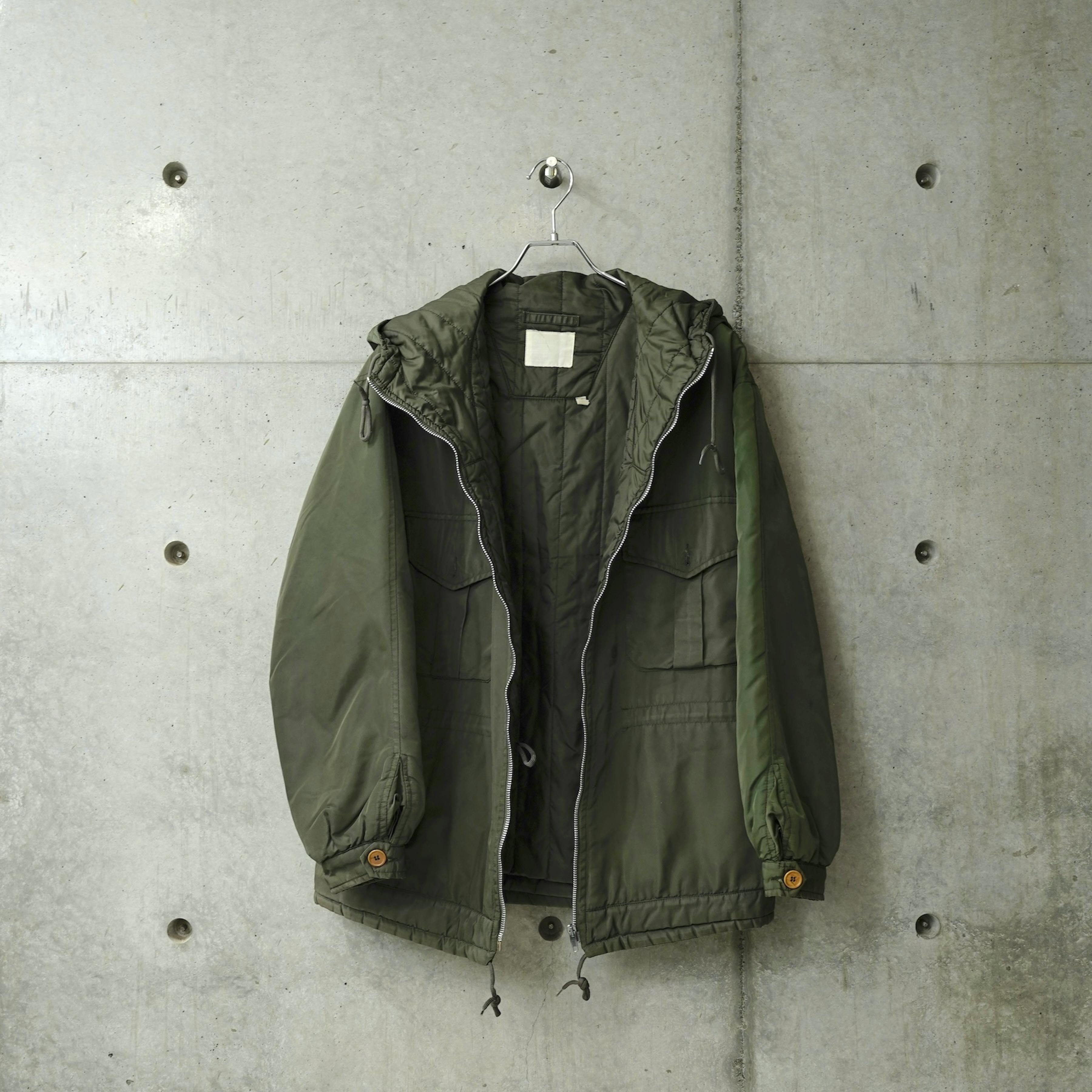 【関税込み】Helmut Lang カーキ ジッパー シアリングコート HELMUTLANG 1998 本人期 ナイロンジップパーカー カーキ