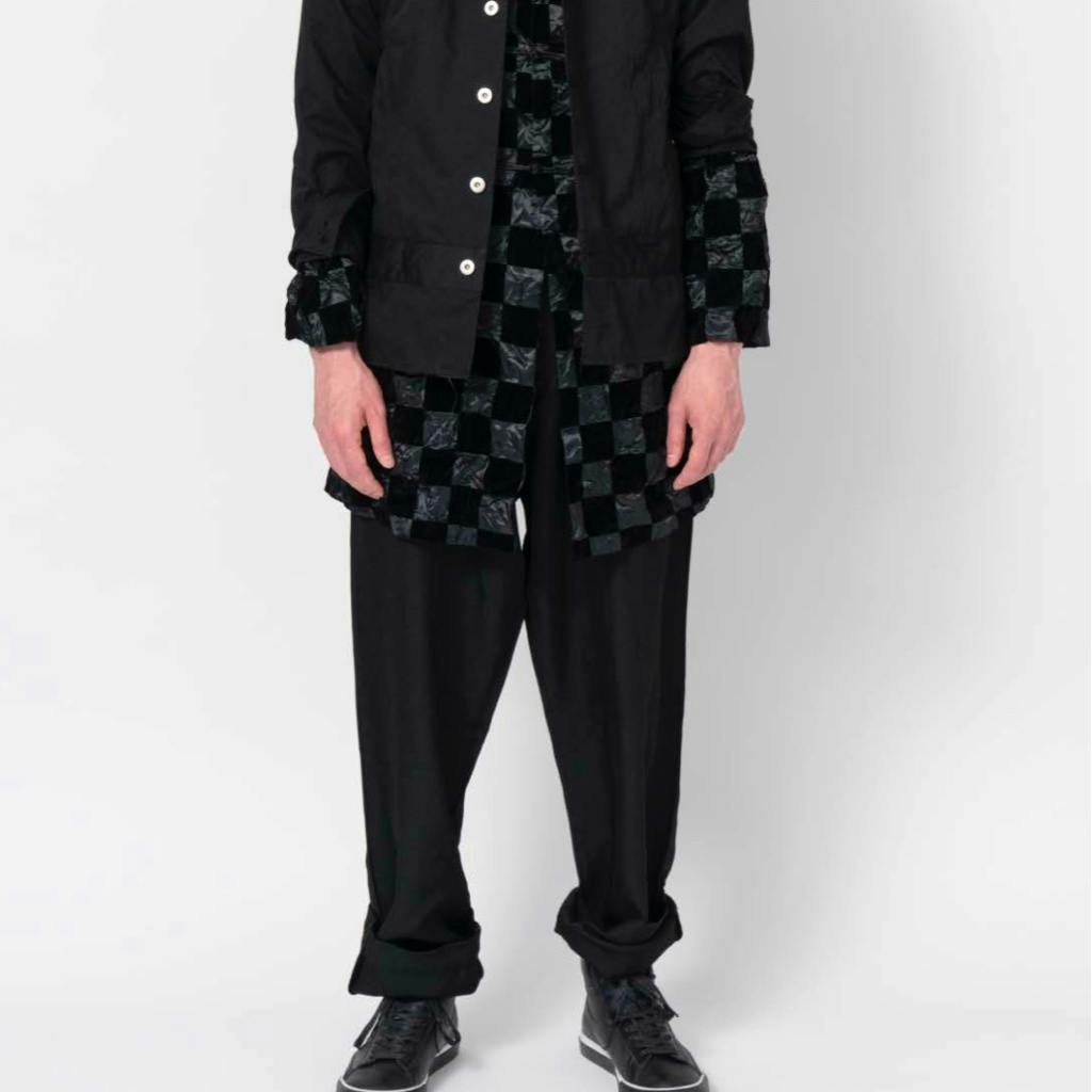black comme des garcons 23AW エステルオーバーパンツ ポリ縮