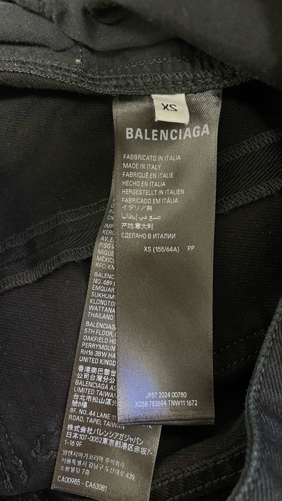 balenciaga フレアカーゴ　flared cargo XS デニム生地 BALENCIAGA | UNISEX FLARED CARGO JEANS