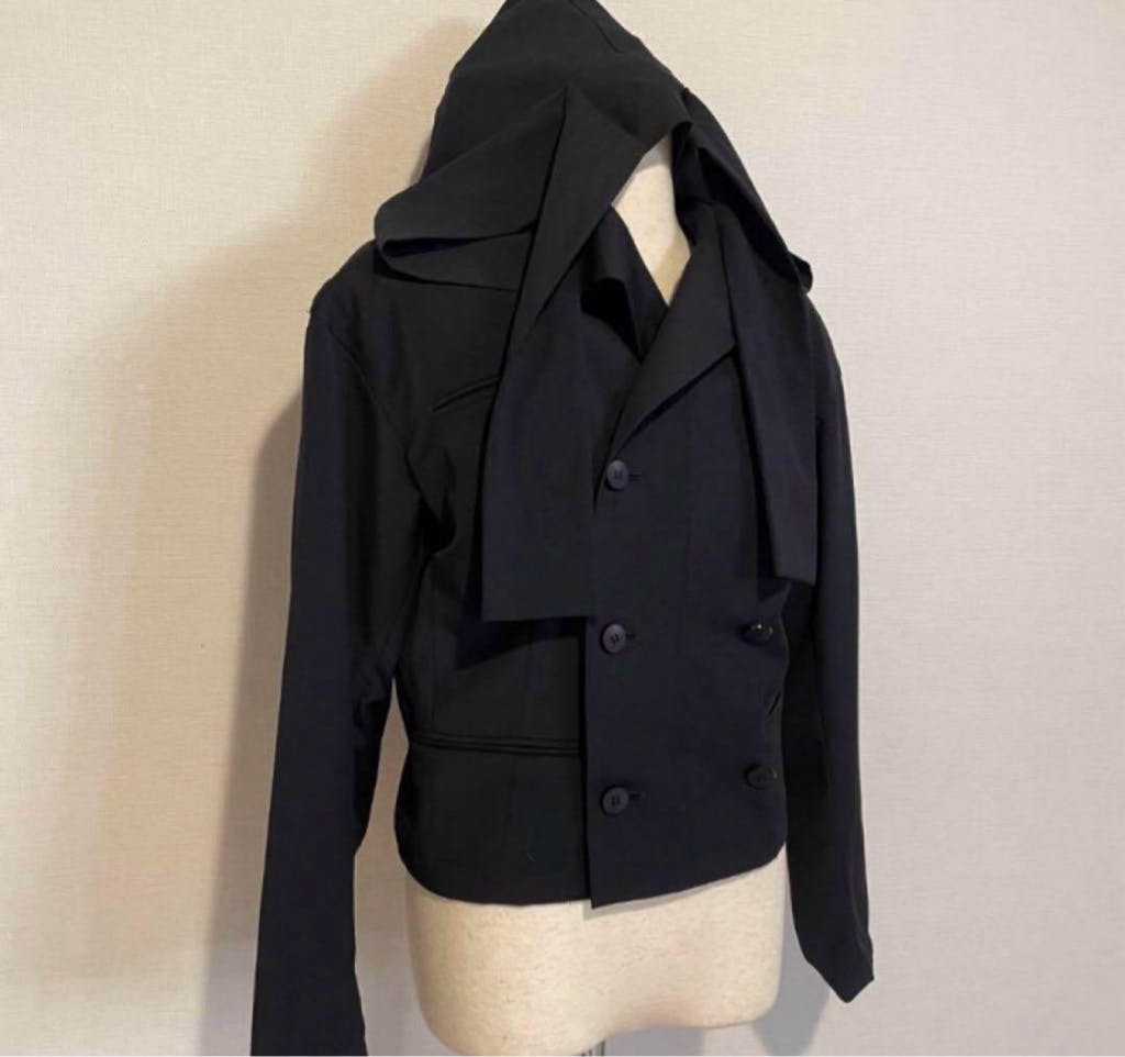 y*様 Yohji Yamamoto archive フードダブルジャケット 短 Yohji Yamamoto archive フードダブルジャケット 短丈 - ARCHIVESTOCK