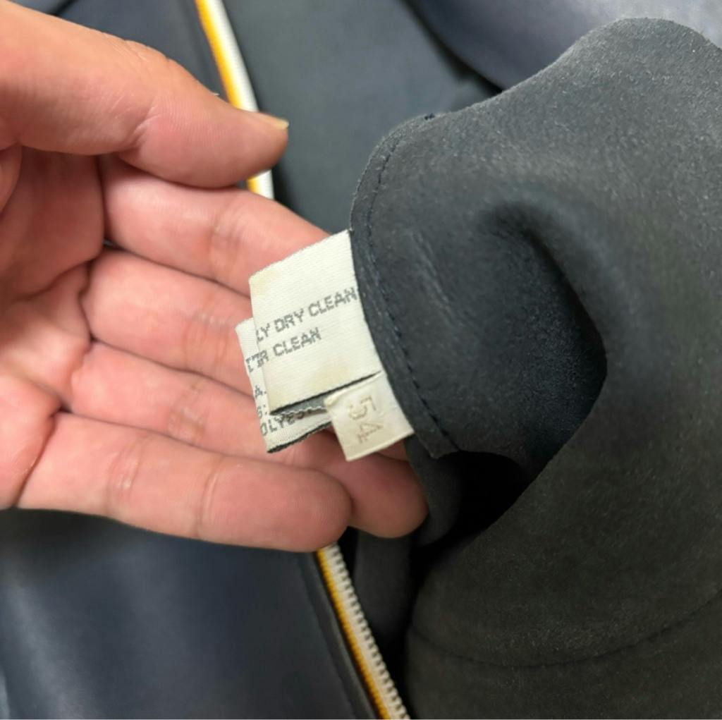 90s MIU MIU leather nylon blouson - ARCHIVESTOCK