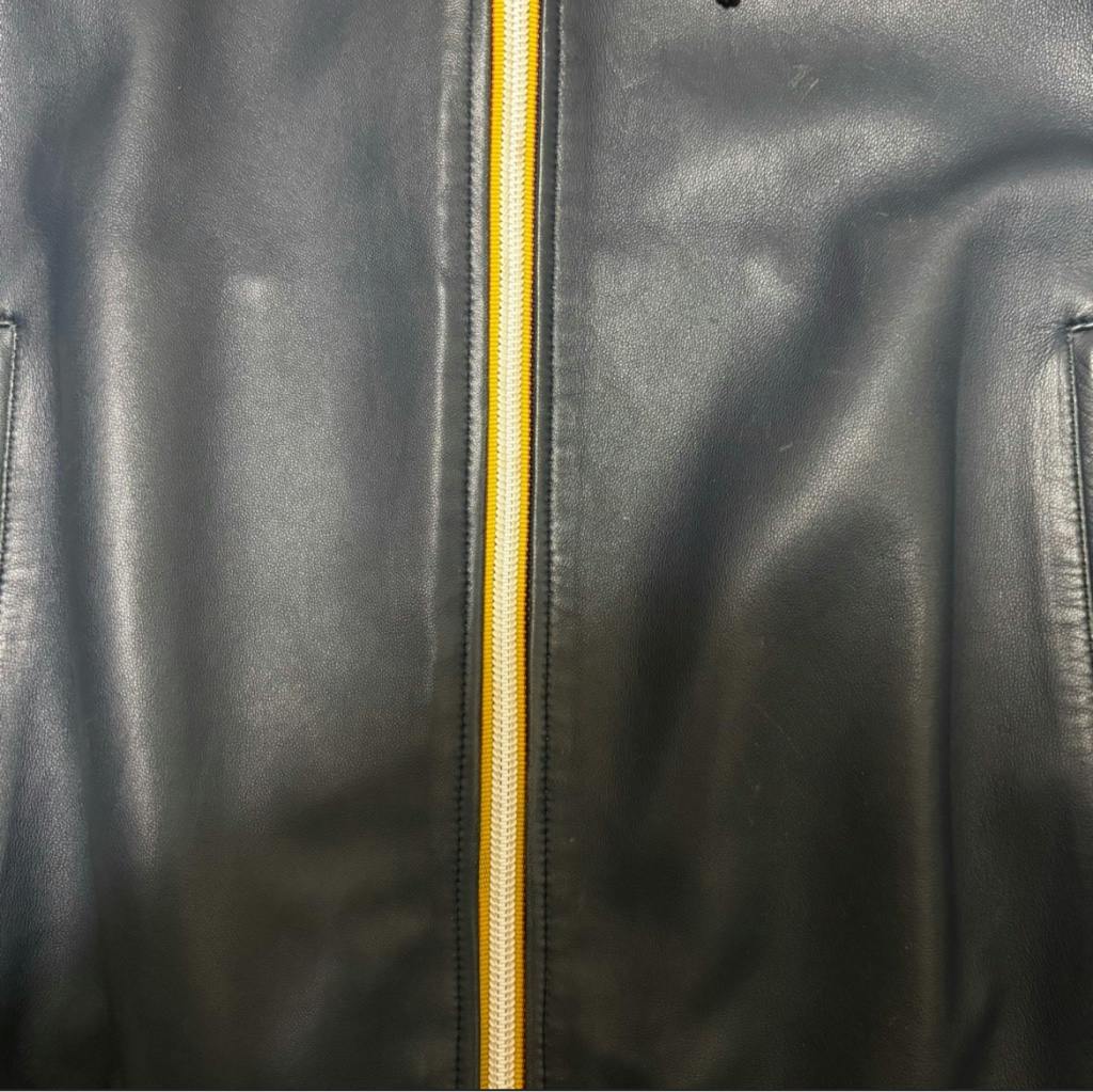 90s MIU MIU leather nylon blouson - ARCHIVESTOCK