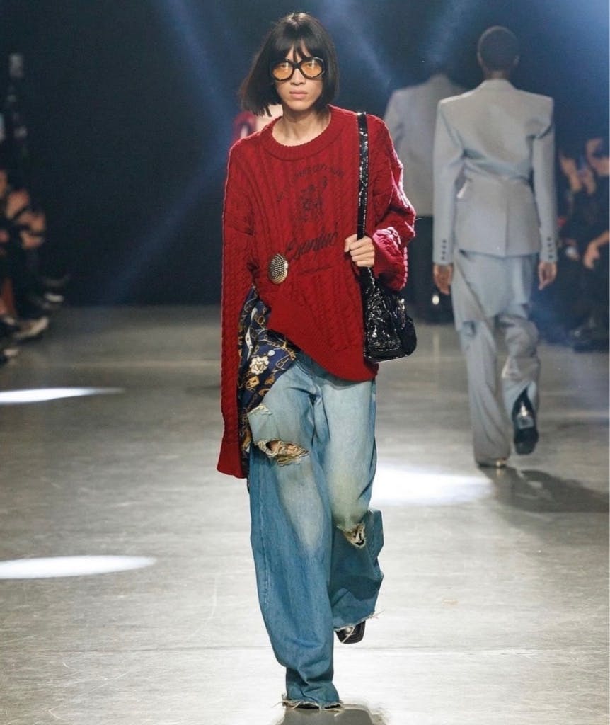 EGONLAB 24aw ニット , crew neck red - ARCHIVESTOCK