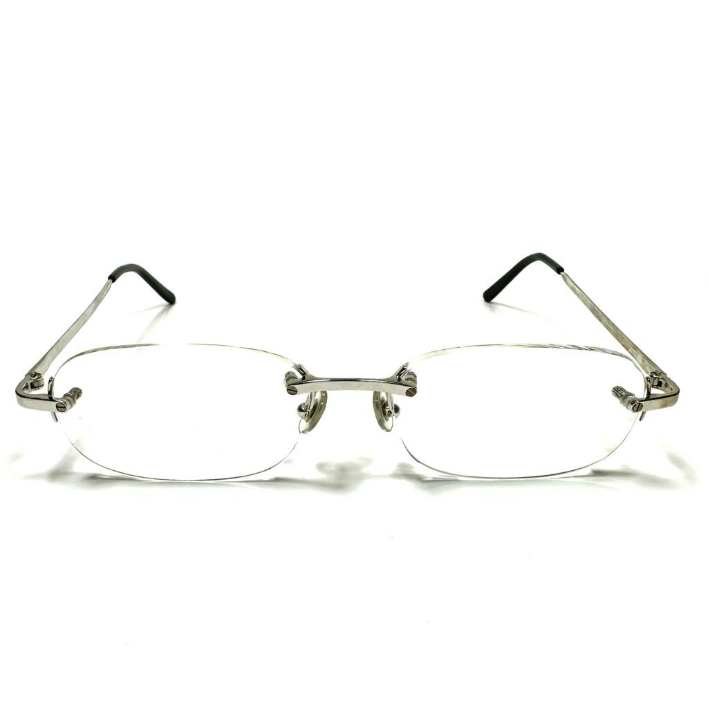 希少◇Cartier カルティエ リムレス シングルポイント メガネ