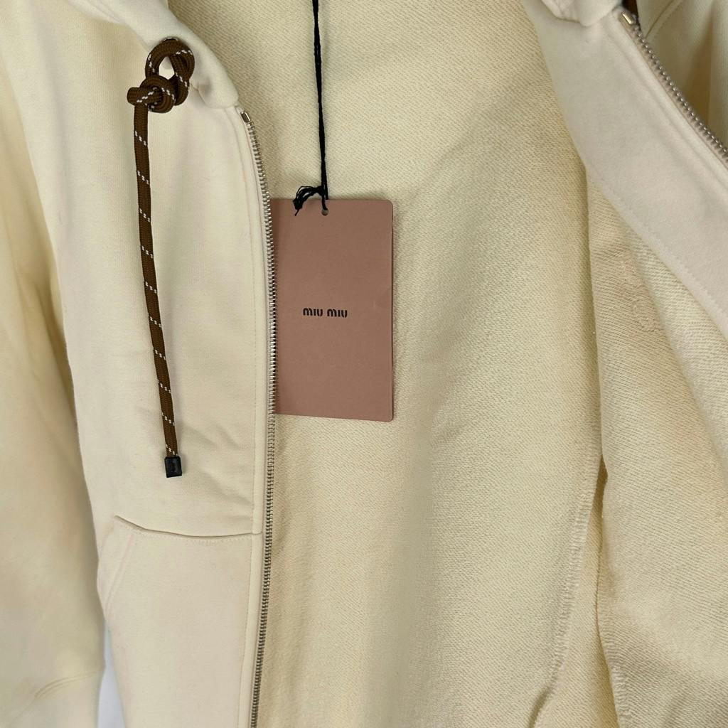 新品◇正規品◇MIUMIU ミュウミュウ Full Zip Hoodie ChestLogo 胸ロゴ