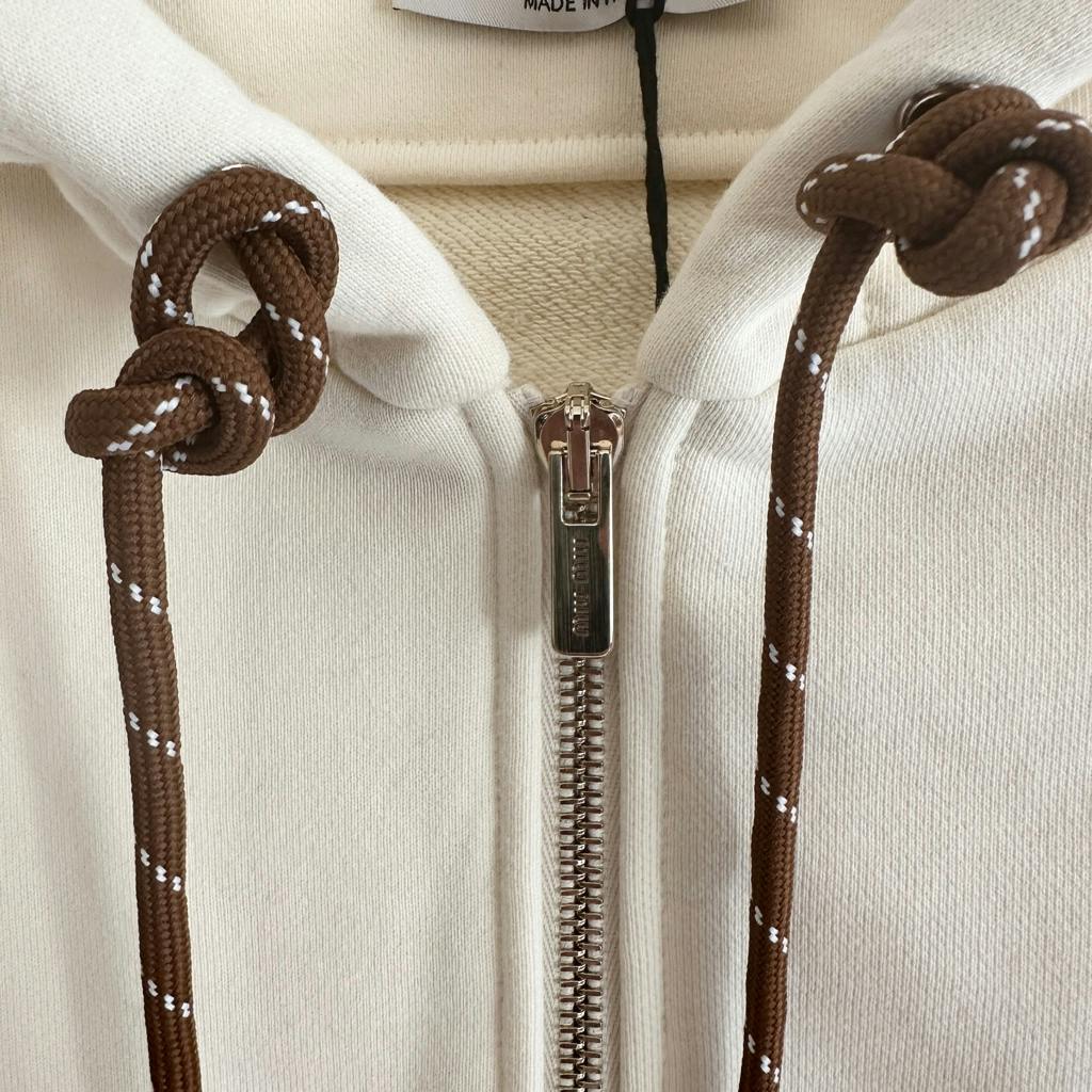 新品◇正規品◇MIUMIU ミュウミュウ Full Zip Hoodie ChestLogo 胸ロゴ