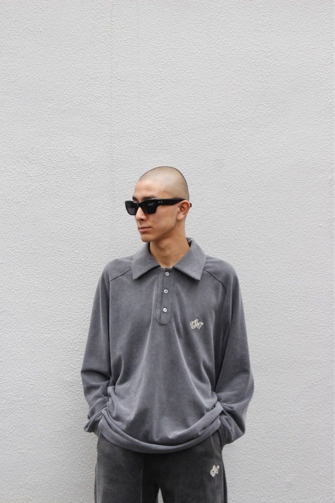 新しいスタイル SERAPIS】GREY DYED ARCHIVESTOCK - SHIRT POLO SAILOR トップス