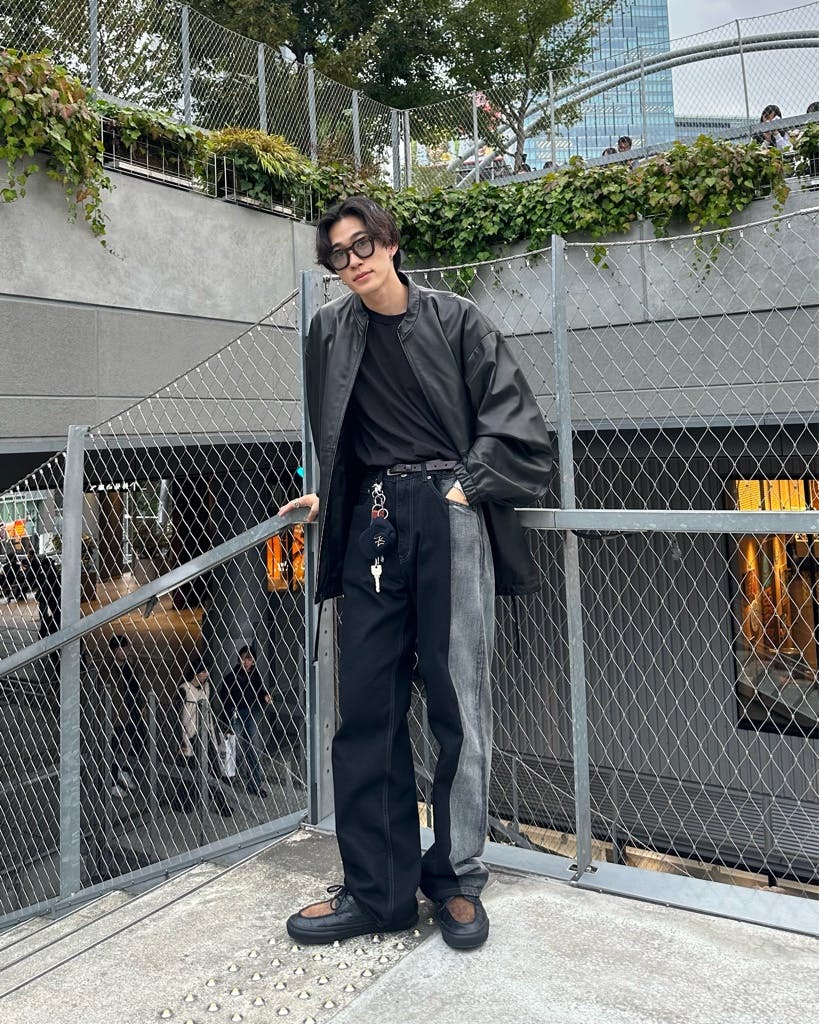 YOKE Laser Processed Denim Wide Straight Pants - ARCHIVESTOCK