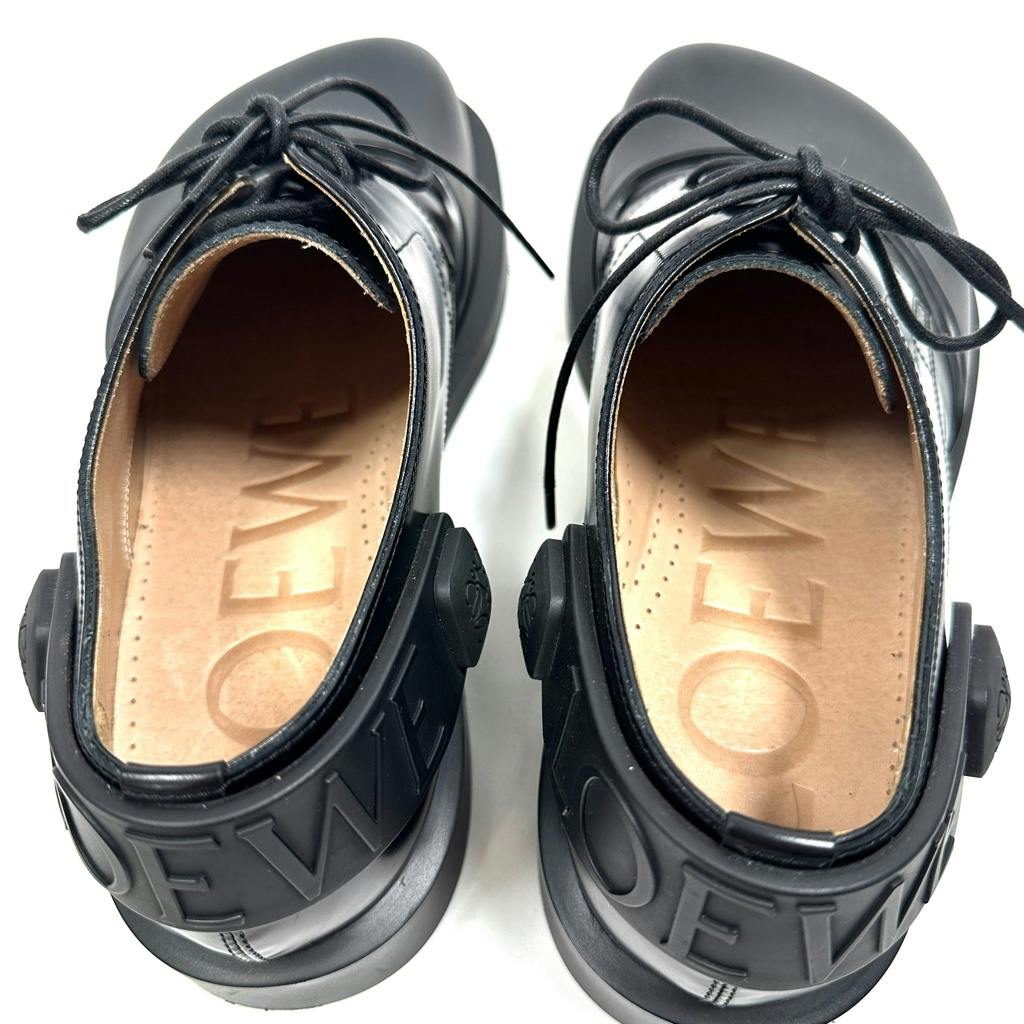 超希少◇LOEWE ロエベ レザーローファー ラバー切り替え チェルシー