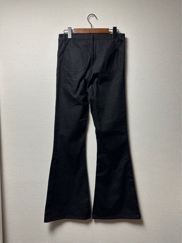 SHIKITARI Side snap bell-bottom denim（BLACK） - ARCHIVESTOCK