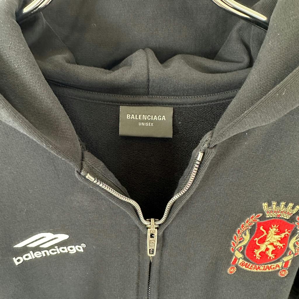 24ss balenciaga soccer ジップパーカー BALENCIAGA バレンシアガ 24SS Soccer Paris Zip-Hoodie ジップ