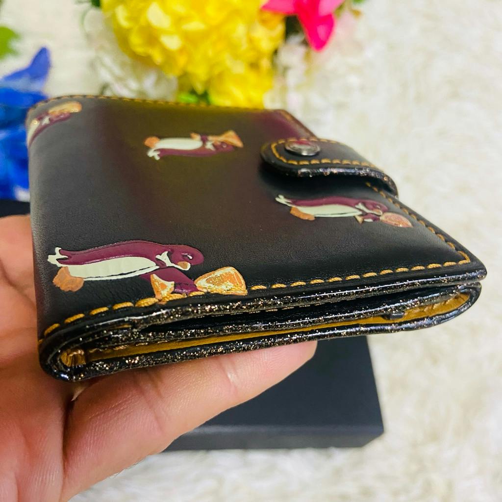 本革✨COACH✨コーチ✨財布✨ペンギン✨シャンパン✨グラブタンレザー✨アニマル 本革✨COACH✨コーチ✨財布✨ペンギン✨シャンパン✨グラブタンレザー