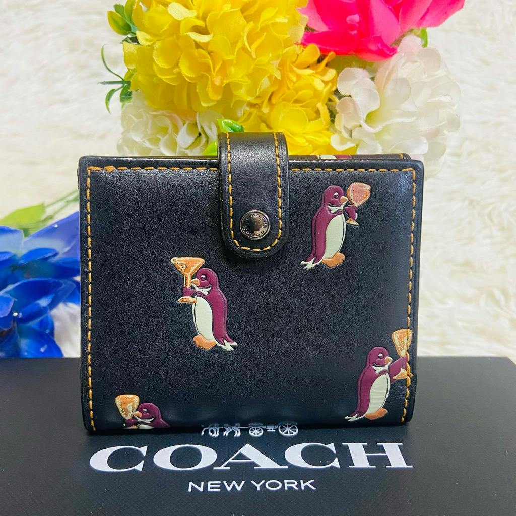 本革✨COACH✨コーチ✨財布✨ペンギン✨シャンパン✨グラブタンレザー✨アニマル 本革✨COACH✨コーチ✨財布✨ペンギン✨シャンパン✨グラブタンレザー