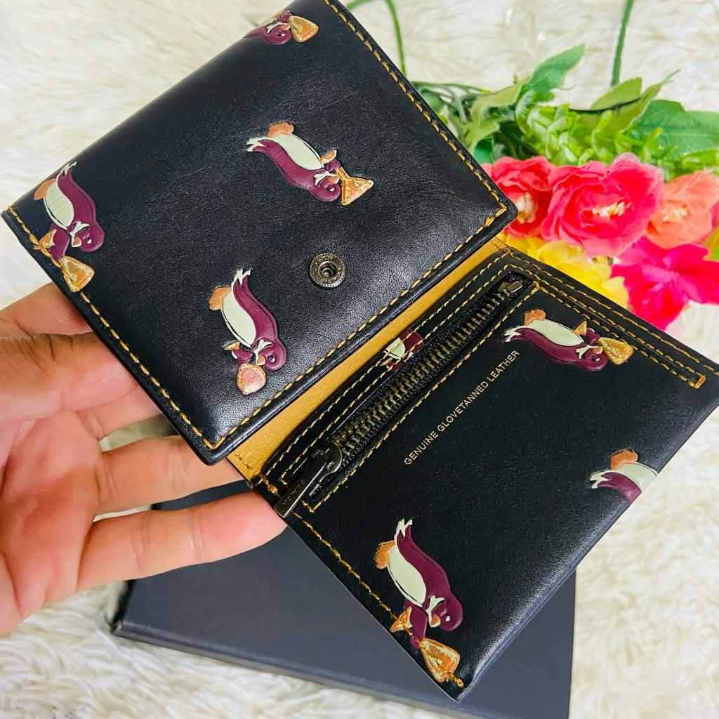 本革✨COACH✨コーチ✨財布✨ペンギン✨シャンパン✨グラブタンレザー✨アニマル 本革✨COACH✨コーチ✨財布✨ペンギン✨シャンパン✨グラブタンレザー