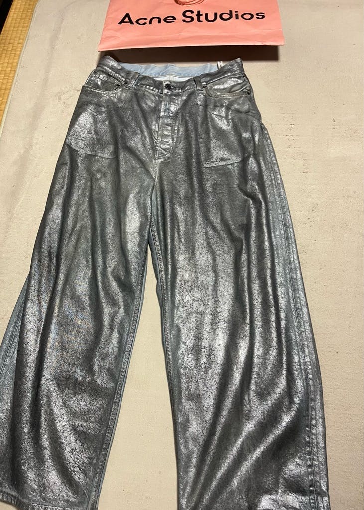 Acne studios スーパーバギーフィットジーンズ-2023M シルバー Acne Studios - スーパーバギーフィットジーンズ - 2023M