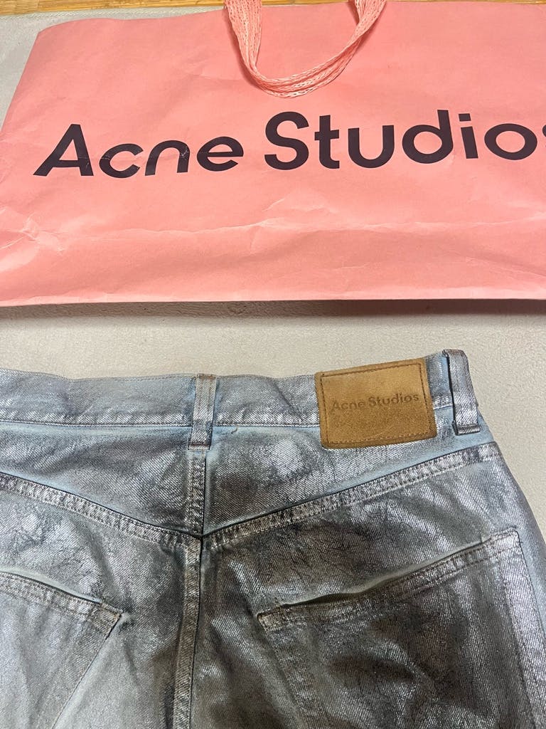 acne studios 2023m スーパーバギーフィットジーンズ シルバー
