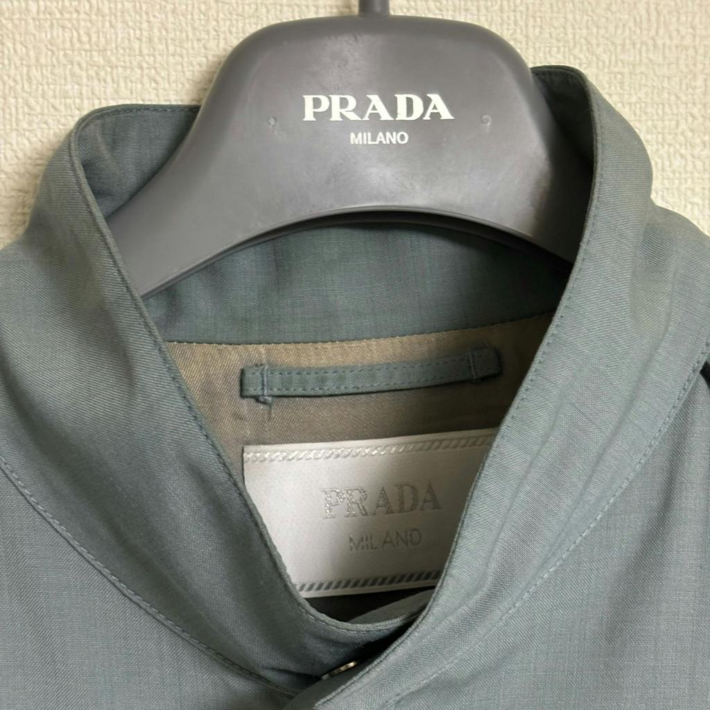 希少 PRADA レザー ブルゾン 48 PRADA】プラダ ボンバージャケット UPW280 ブルゾン レザー