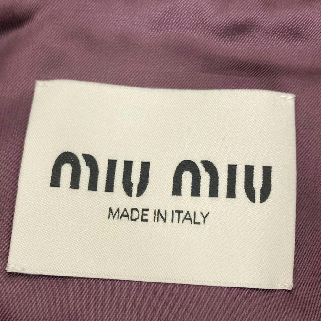 MIU MIUミュウミュウ 24SS ロゴワッペン ジップアップ モヘア
