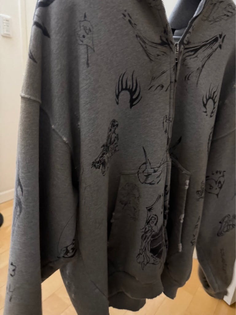 BALENCIAGA tat zip up hoodie s - ARCHIVESTOCK