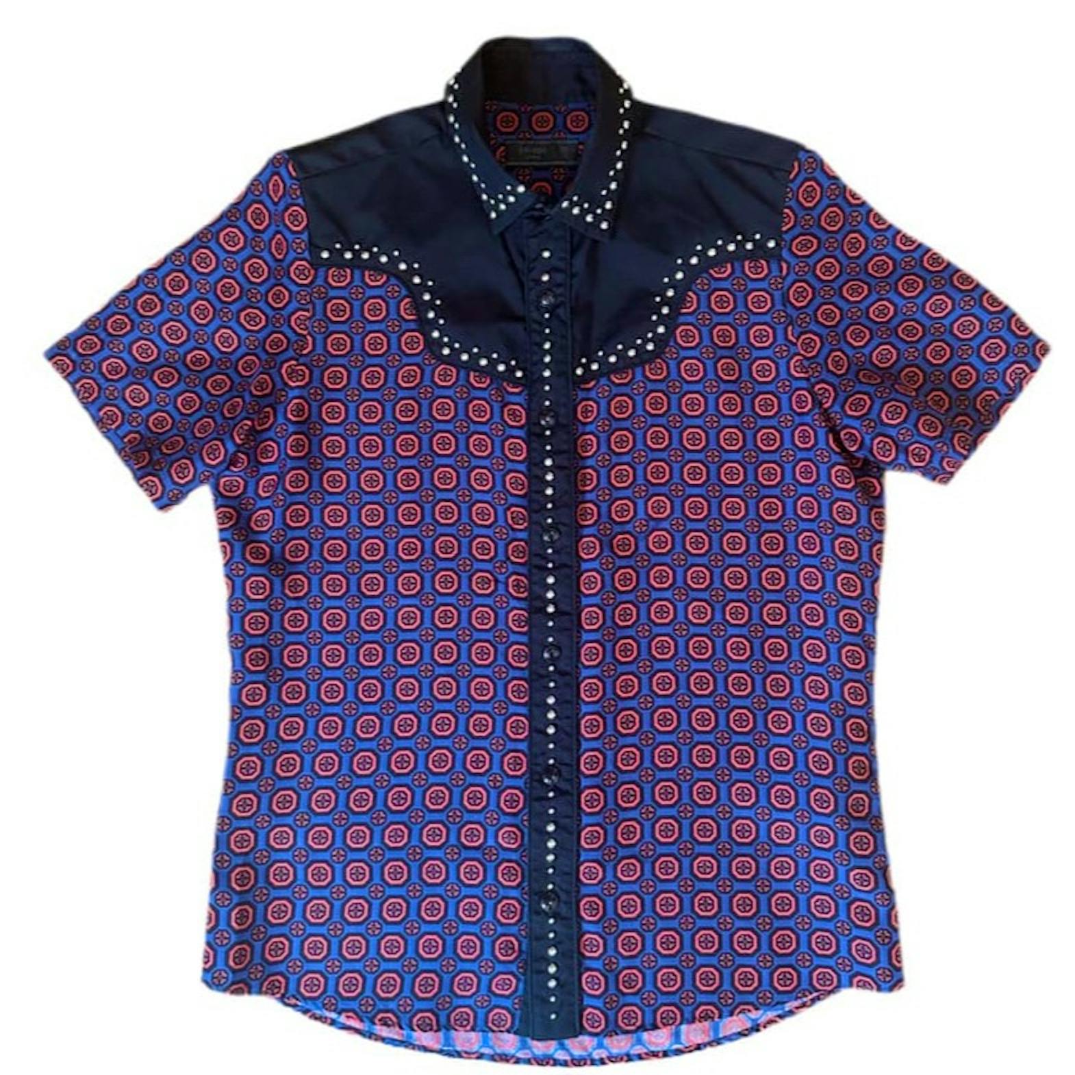 PRADA 12S/S'' SHORT SLEEVE STUDDED SHIRT - ARCHIVESTOCK