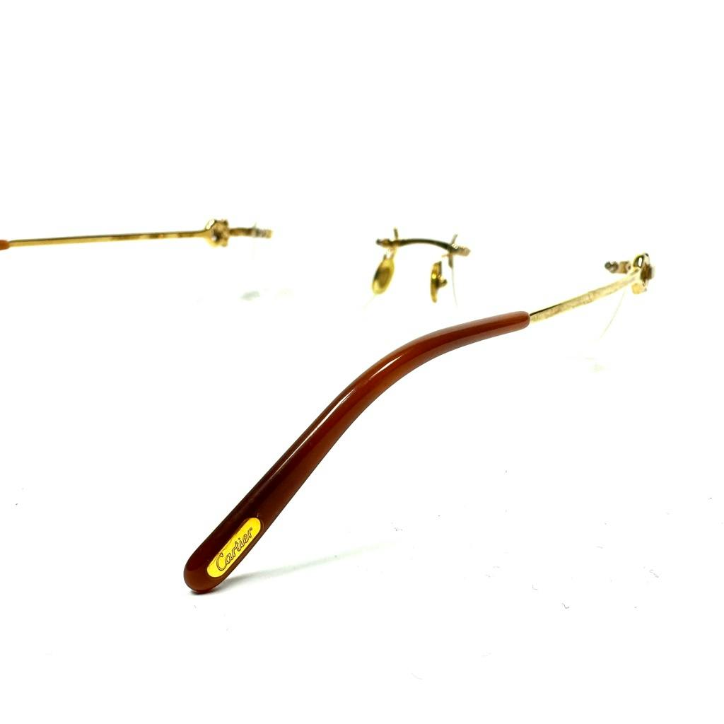 希少◇Cartier カルティエ リムレス シングルポイント メガネ