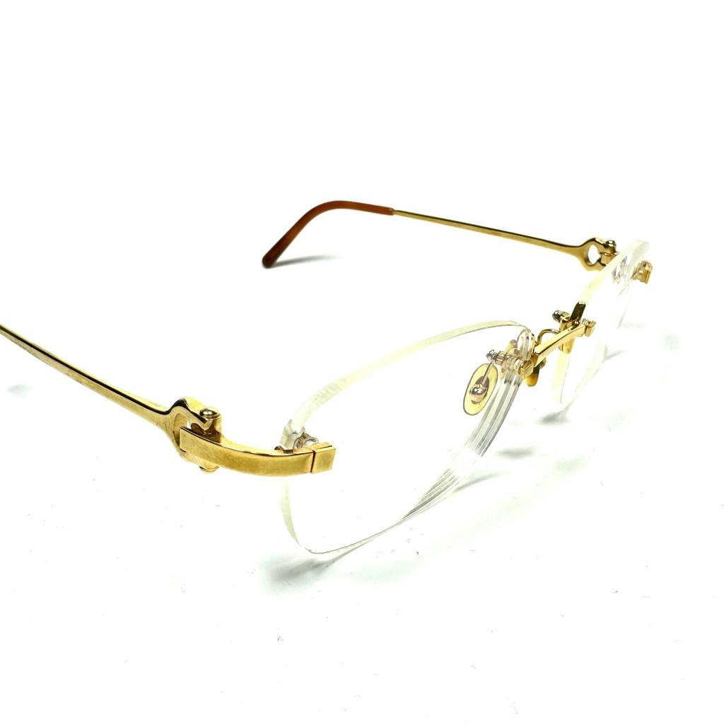 ヴィンテージカルティエ　リムレス　サングラス 楽天市場】CARTIER カルティエ リムレス サングラス グレー