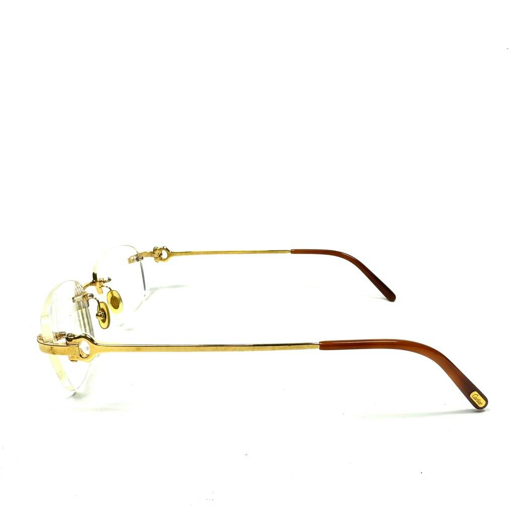希少◇Cartier カルティエ リムレス シングルポイント メガネ
