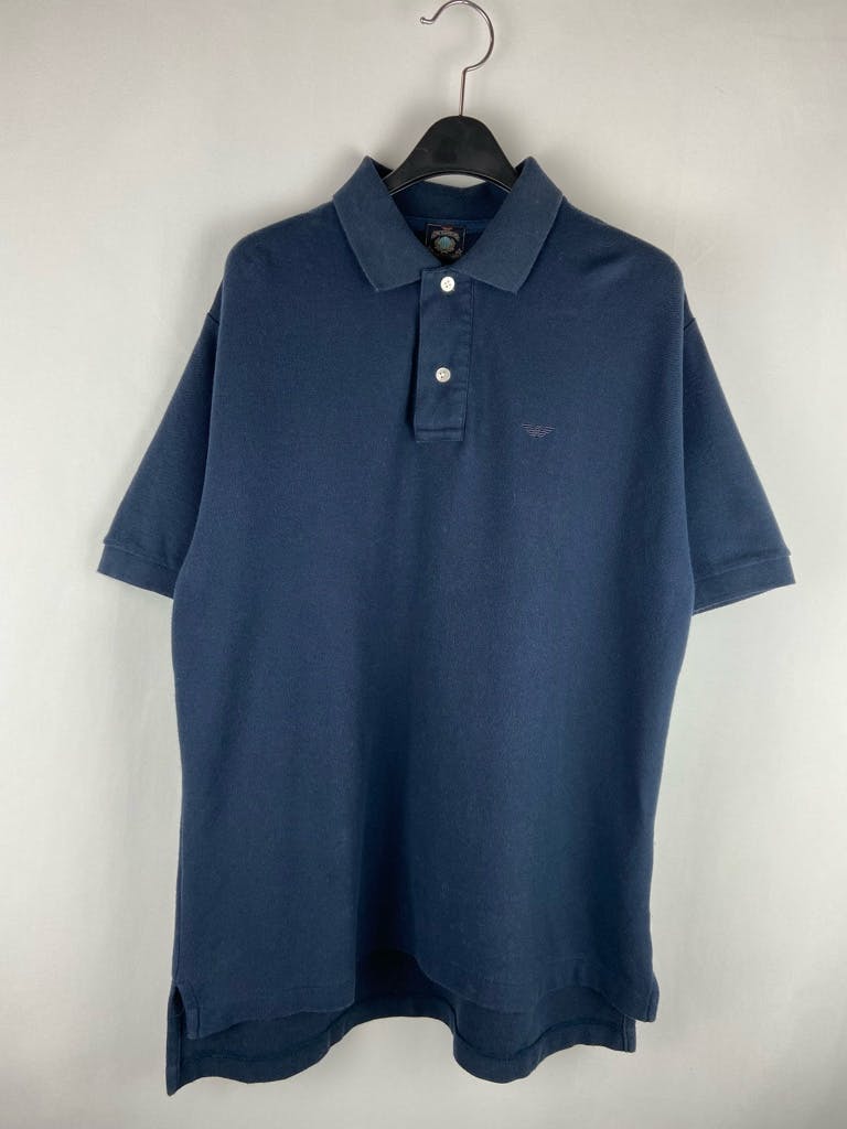 90's EMPORIO ARMANI ARCHIVE OVERSIZED POLO SHIRT - ARCHIVESTOCK