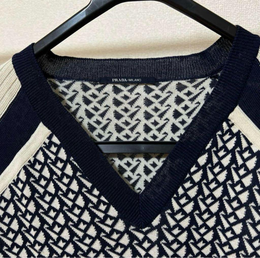 PRADA 15ss ジップ ドライバーズ ニット セーター 深水光太 PRADA 15ss