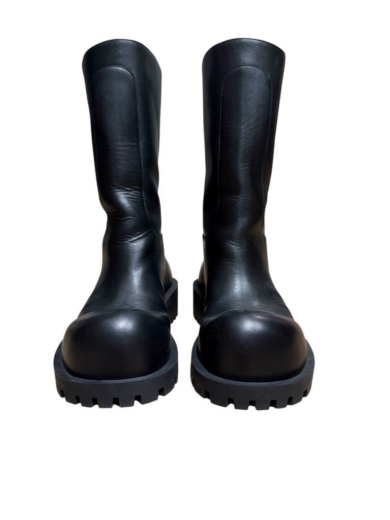 靴 balenciaga HUMMER BOOTS 40 Hummer leather lace-up boots in black - Balenciaga | Mytheresa