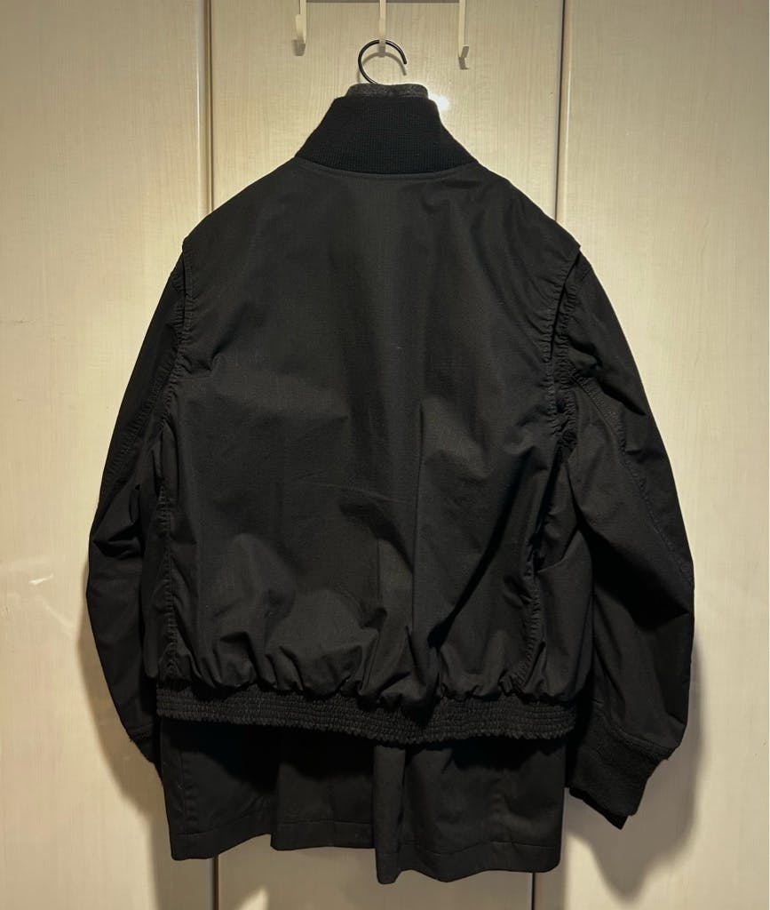 sacai Rip Stop Blouson ブルゾン ジャケット sacai: ブラック Rip Stop ブルゾンジャケット | SSENSE 日本