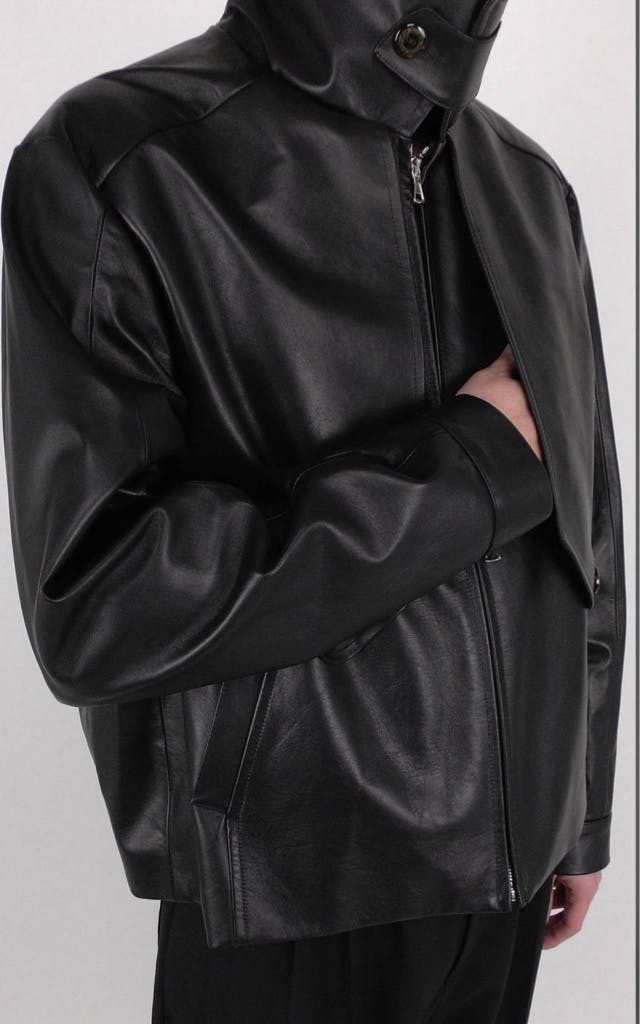 ジャケット・アウター kiko kostadinov MURAD LEATHER JACKET 48 Kiko Kostadinov Murad Zip-up Leather Jacket in Black for Men