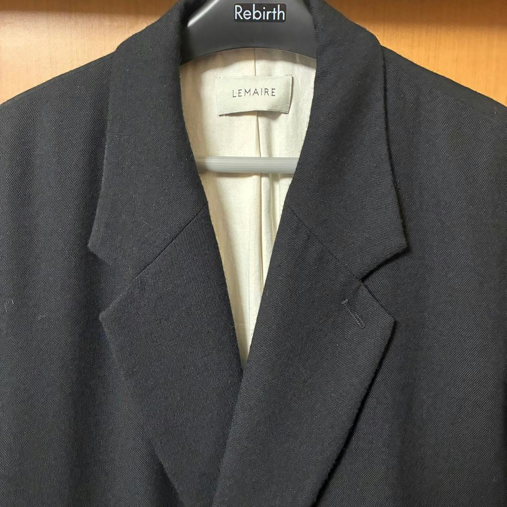 【新品】23aw lemaire maxi db coat 23AW LEMAIRE MAXI DB COAT IN BLACK M - ARCHIVESTOCK