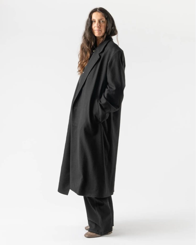 【新品】23aw lemaire maxi db coat 23AW LEMAIRE MAXI DB COAT IN BLACK M - ARCHIVESTOCK