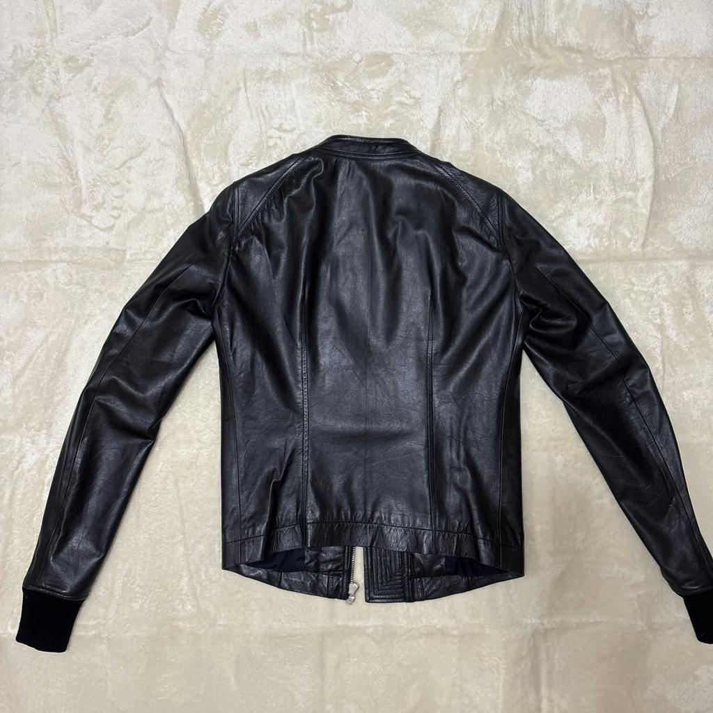 Rick Owens intarsia インターシャ レザージャケット 48 Rick Owens リックオウエンス intarsia インターシャ レザージャケット