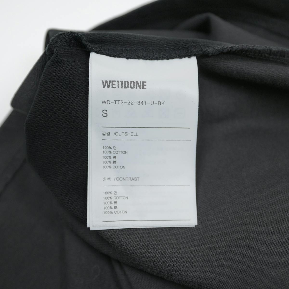 WE11DONE WD-TT3-22-841-U-BK ベーシックロゴTシャツ S ブラック