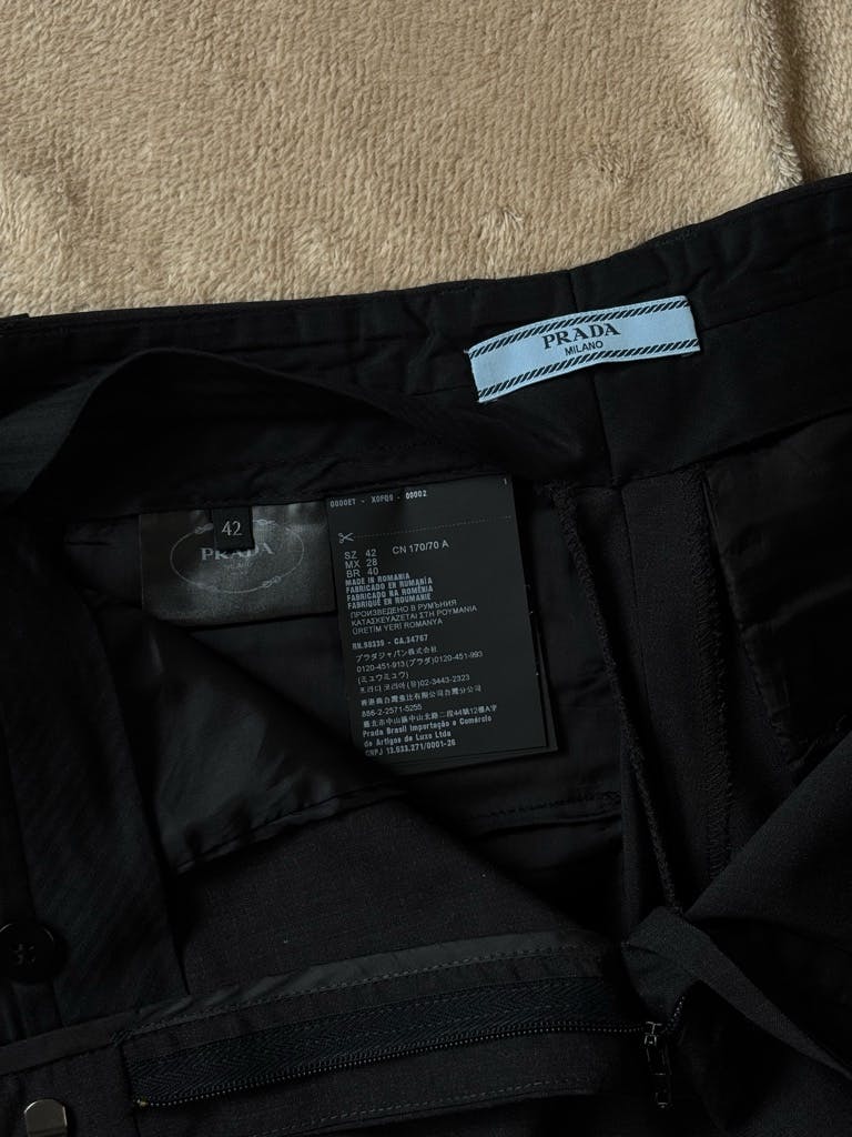 PRADA 22SS ワイドストレート スラックス PRADA 22ss ウール スラックス ストレート ワイド - ARCHIVESTOCK