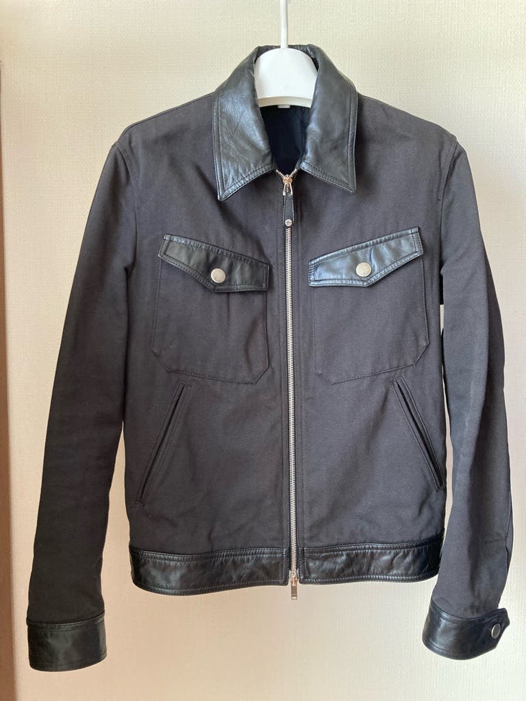 GUCCI08ssフリーダジャンニーニ期　襟レザーコットンツイールジャケット GUCCI08ssフリーダジャンニーニ期 襟レザーコットンツイール